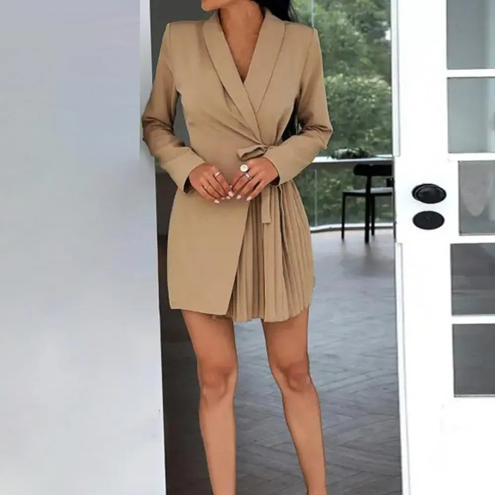Timeless Solid Blazer Dress