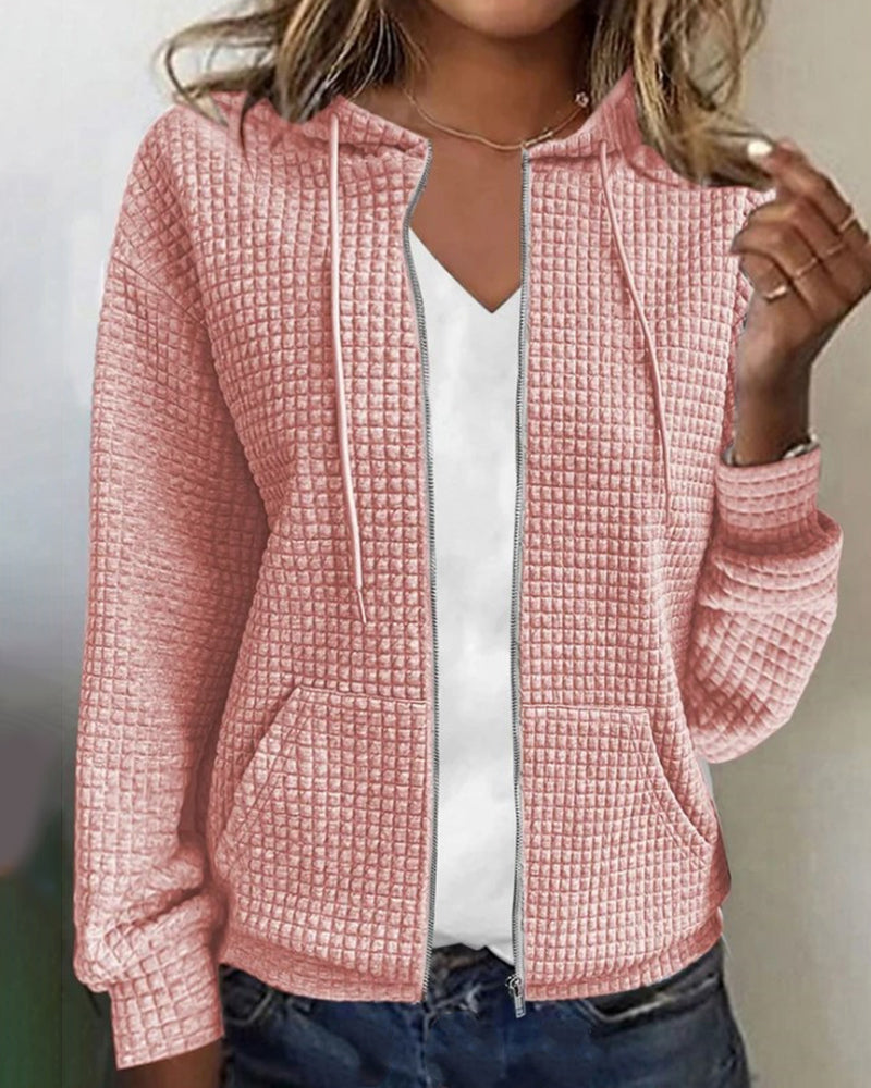 Women's Hooded Zip-Up Cardigan