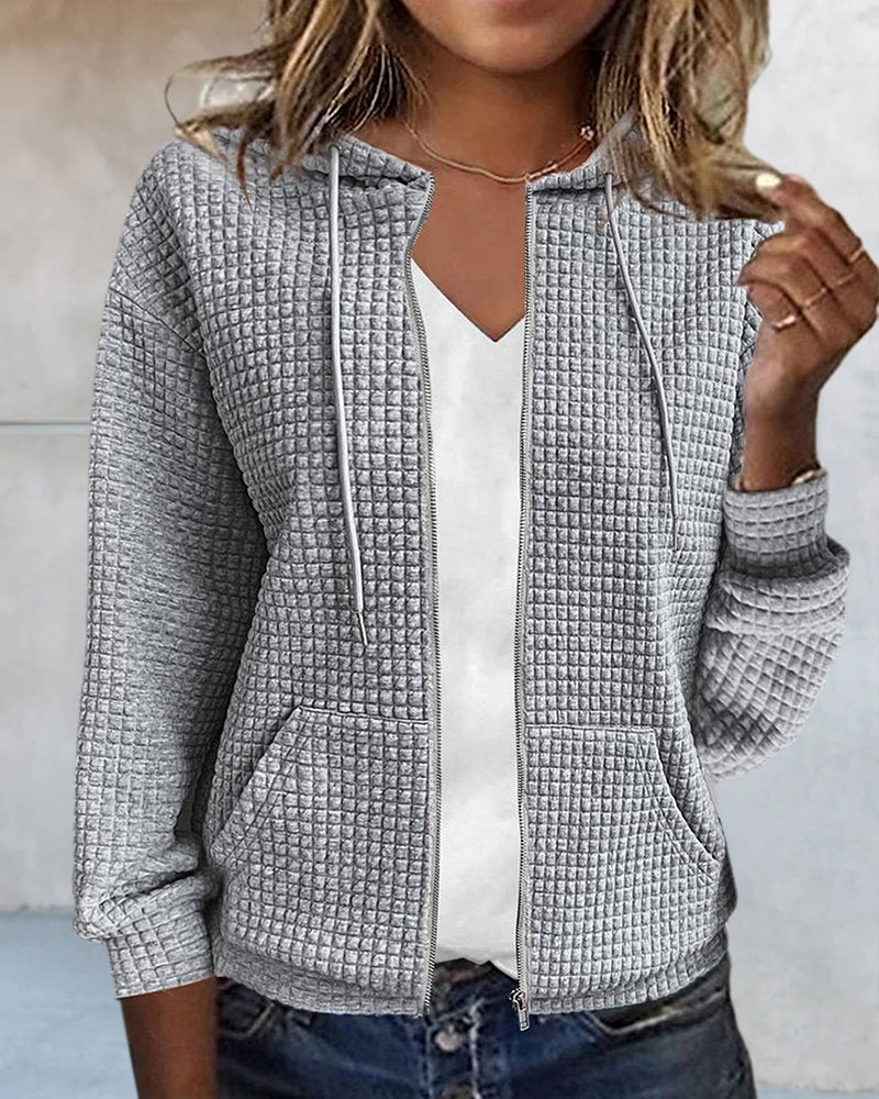 Women's Hooded Zip-Up Cardigan