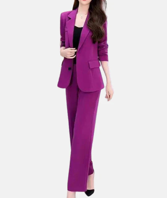 Stylish Tailored Blazer with Sophisticated Pantsuit Ensemble