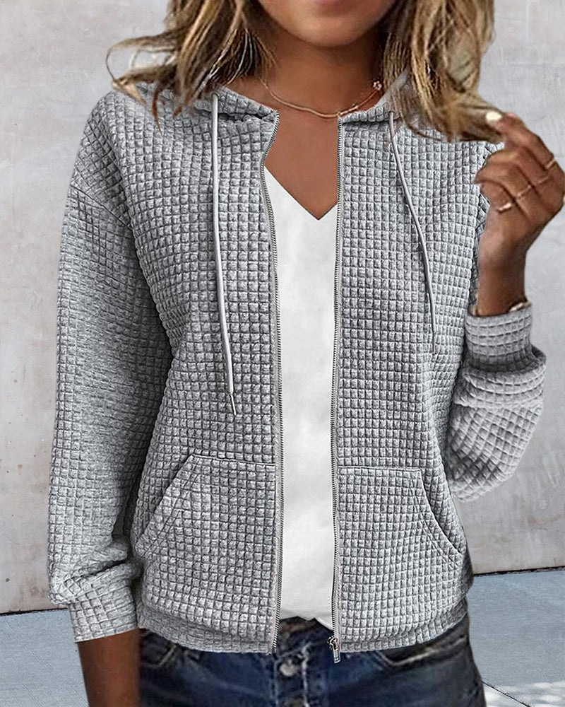 Women's Hooded Zip-Up Cardigan