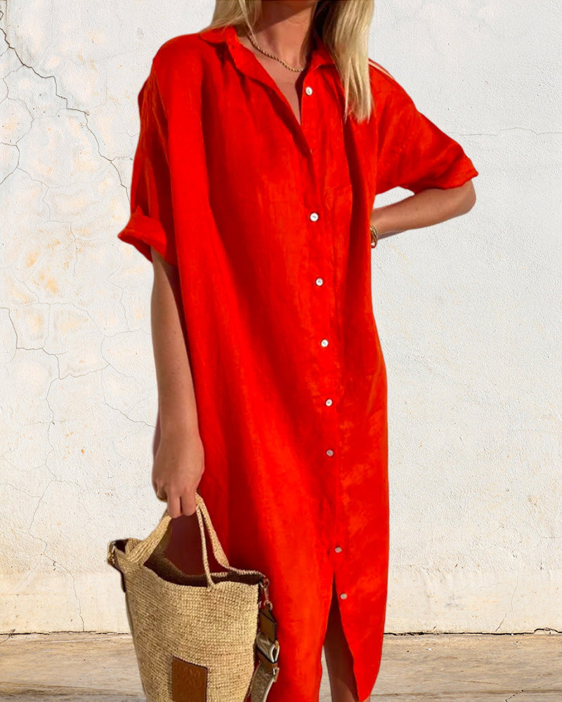 Timeless Cotton Shirt Dress