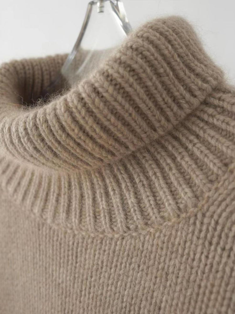 Stylish Women's Knit Turtleneck Pullover