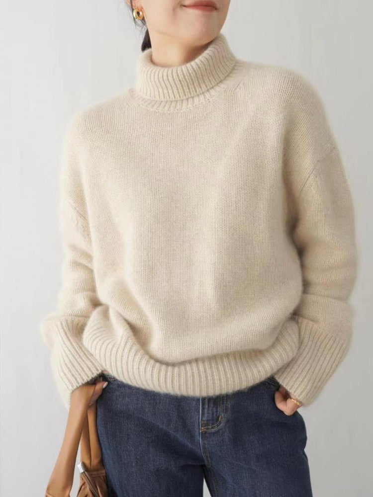Stylish Women's Knit Turtleneck Pullover