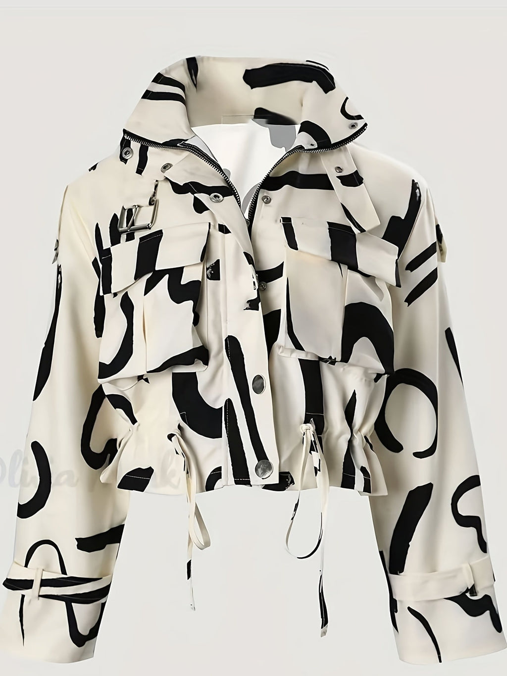 Stylish Women's Stand-Up Collar Jacket