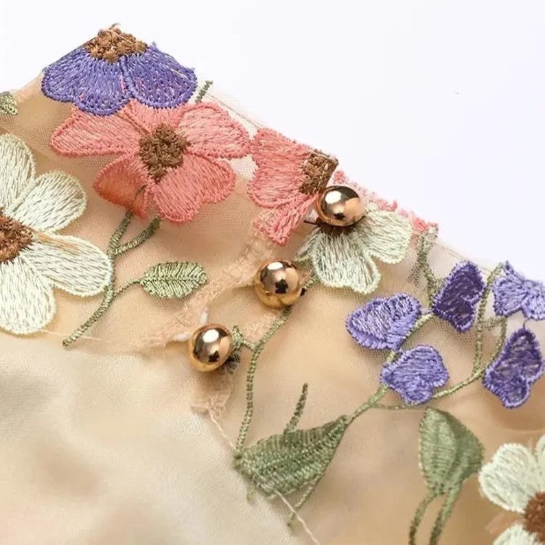 Unique Handcrafted Floral Dress